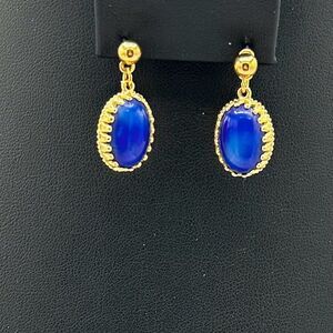 Vintage Avon Royal Blue Gold Tone Women's Armlet Fashion Jewelry